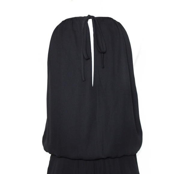 Parker Black High-Low Blouson Halter Dress Small - Picture 9 of 14